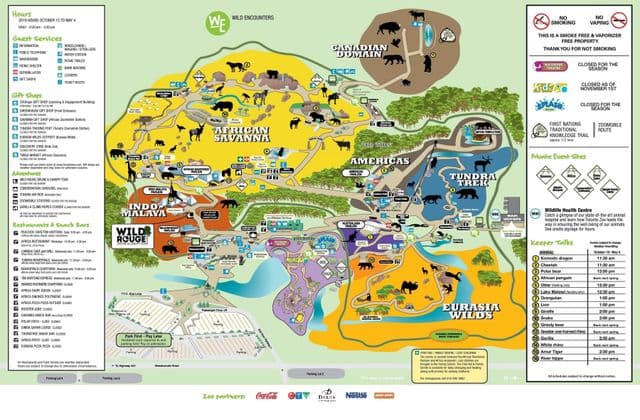 Mapa do Parque Zoológico de Toronto